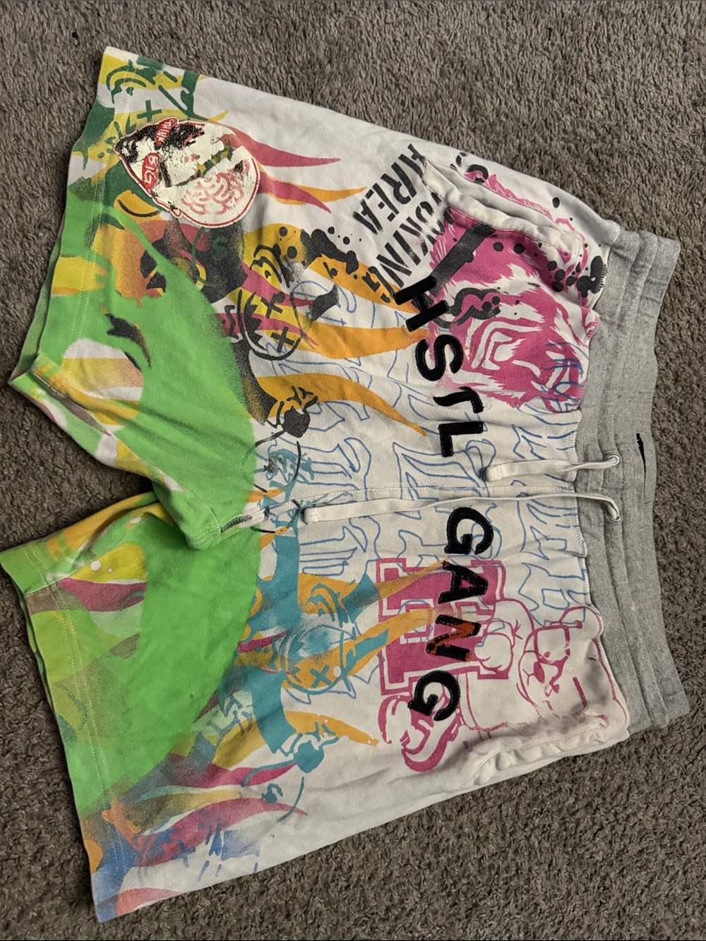 Hustle Gang Multicolor Graphic Men's Shorts
